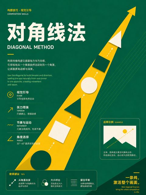 005 对角线法构图