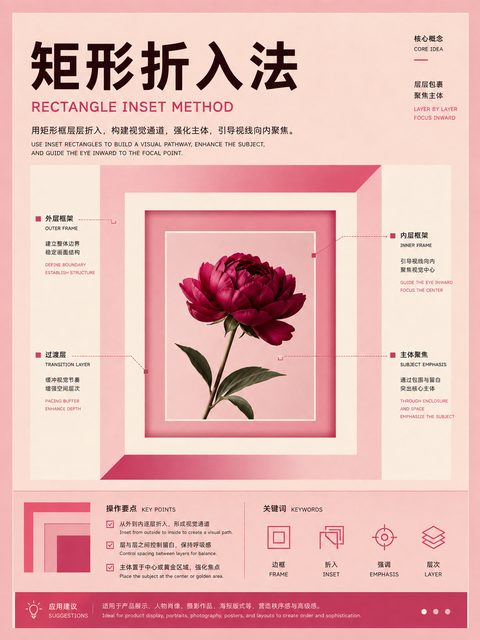 矩形折入法构图