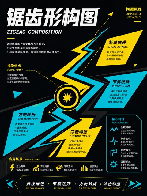040 锯齿形构图