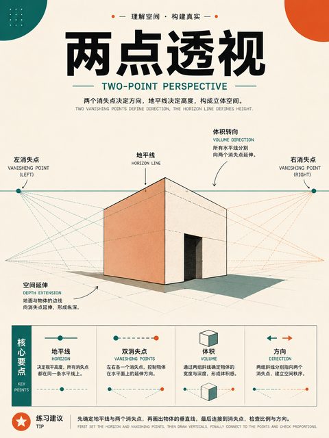 071 两点透视