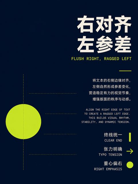 右对齐左参差
