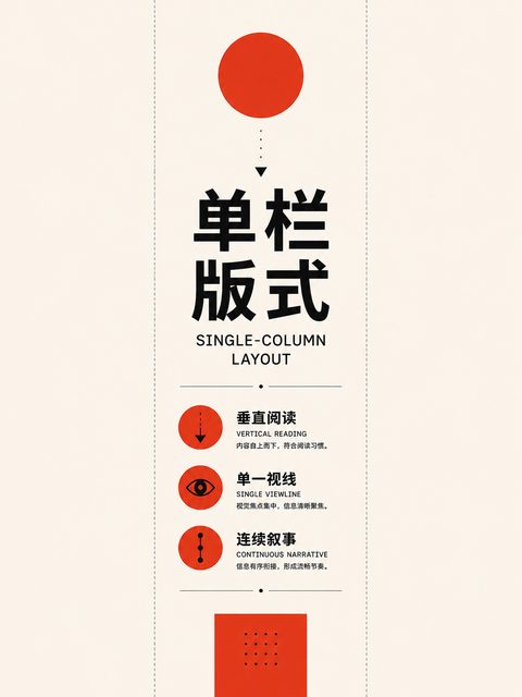 单栏版式