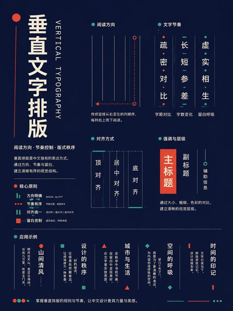 垂直文字排版 海报 变体2