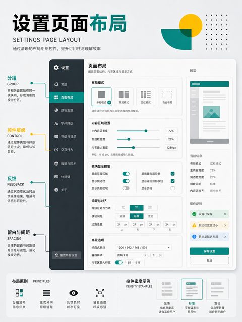 设置页面布局