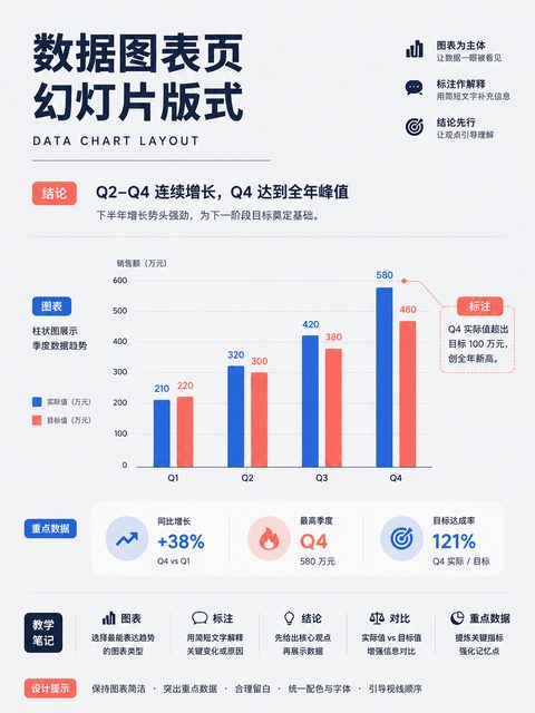 349 数据图表页幻灯片版式